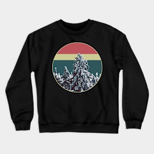 Retro Snow Tree Crewneck Sweatshirt